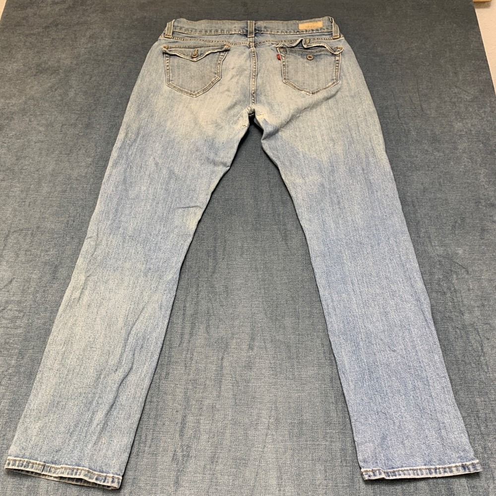 Vintage Levi's 542 Pencil Jeans Womens 14M 32x36 Blue Denim Cotton Stretch Retro